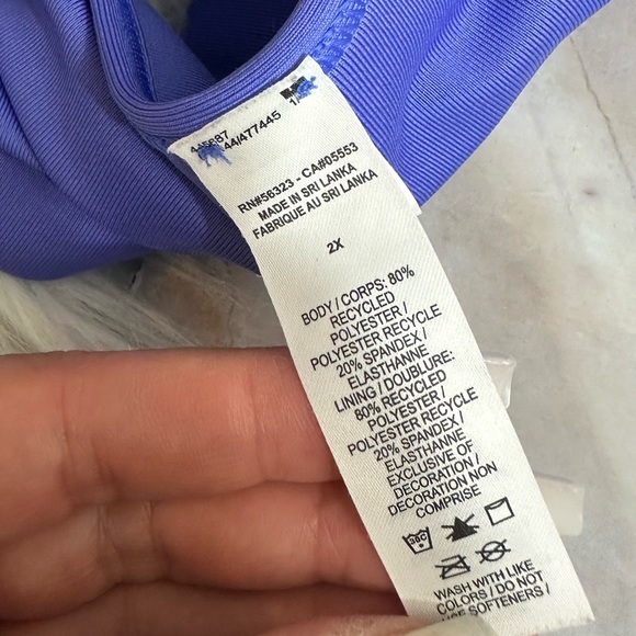 NIKE Victory Compression Purple Sports Bra Plus Size 2X Med Support - Picture 4 of 6